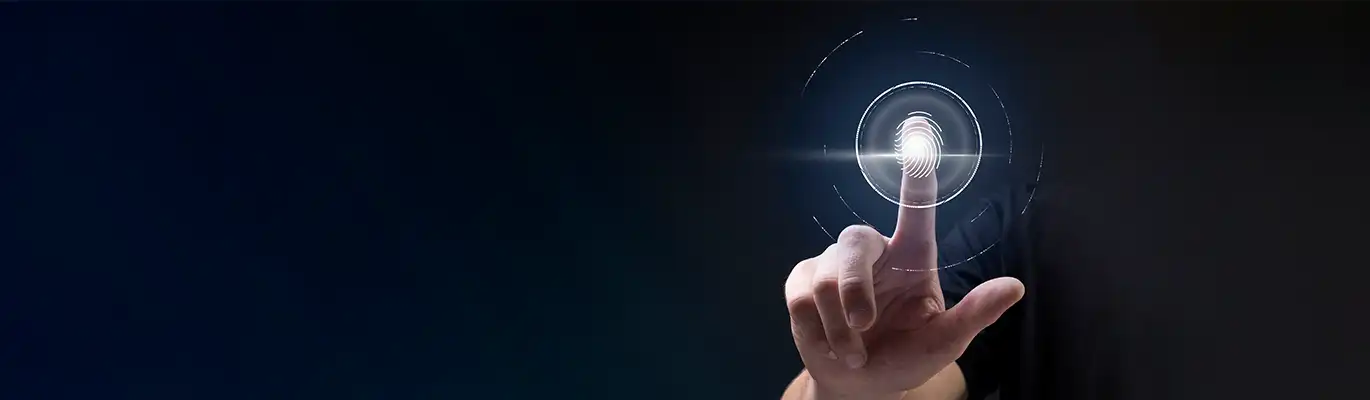 Picture of a finger print scanning.