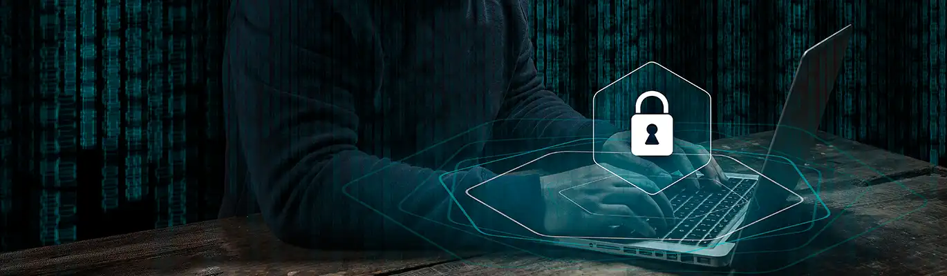 A dark background wihere hand of an ethical hacker is shown